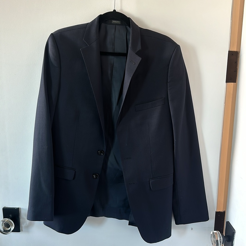 Zara USA 36 Navy Blue Suit Jacket